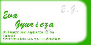 eva gyuricza business card